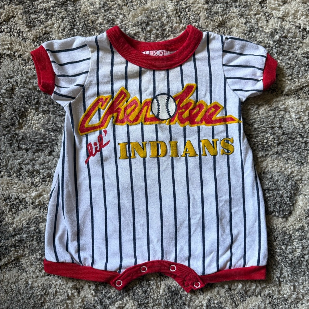 Vintage 90s Cherokee Kids Baseball Onesie